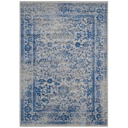 Safavieh Adirondack Power Loomed Square Area Rug, Grey and Blue - 6 x 6 ft. ADRW109A-6SQ